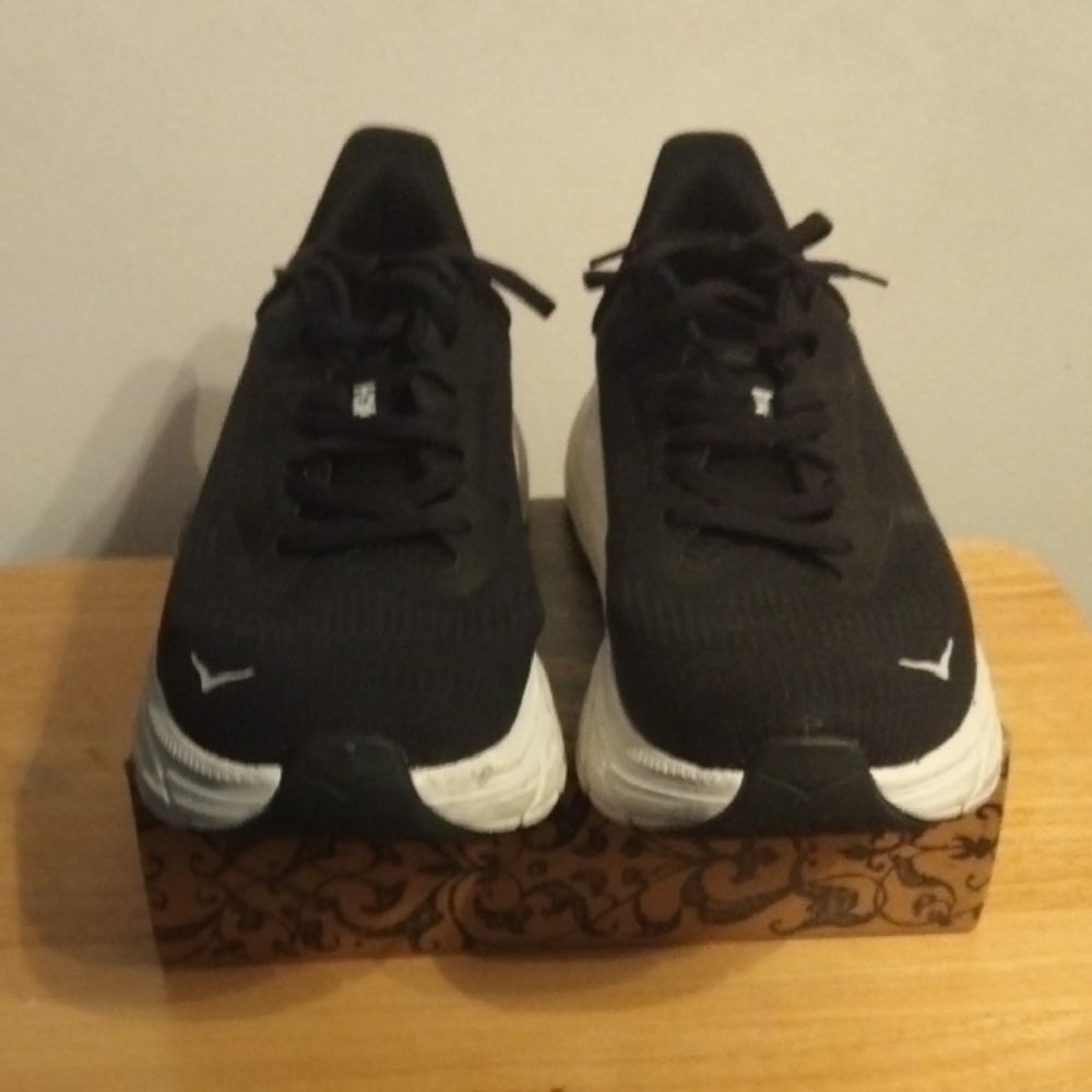 Hoka One One Black and White Men's Running Shoes